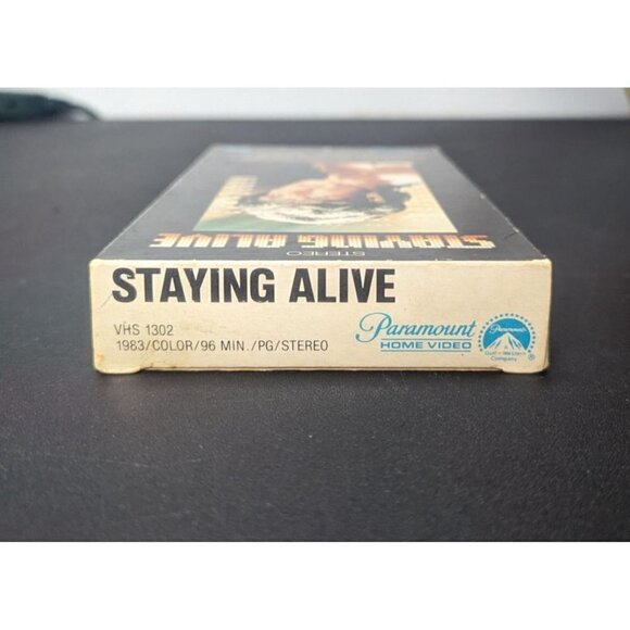 1983 Staying Alive VHS Paramount Travolta Rhodes Stallone Saturday Night - Picture 3 of 6